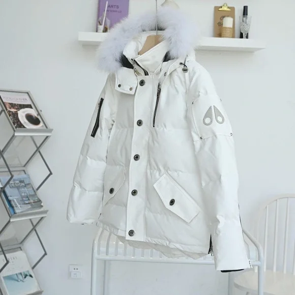 Moose Knuckles Puffer Jacket with Fur Hood - Picture 2 of 4